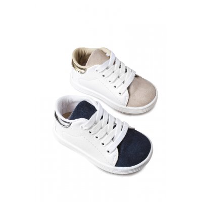 Παπούτσια Babywalker λευκό μπλε για Αγόρι- 3037