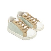 Παπούτσια Babywalker μπεζ λευκό μέντα για Αγόρι 3039