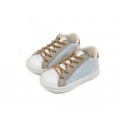 Παπούτσια Babywalker λευκό γκρι ταμπά για Αγόρι- 3039-1