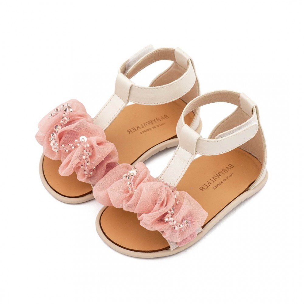 Παπούτσια Babywalker για Κορίτσι 3601-1 ιβουάρ ροζ