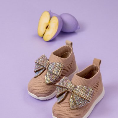 Παπούτσια Babywalker ροζ αντικέ για Κορίτσι- 5781
