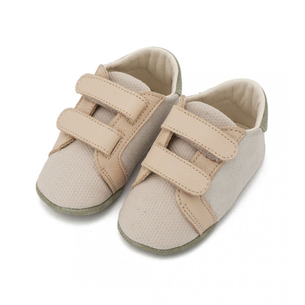 Παπούτσια Babywalker για Αγόρι 1138-1 λευκό-μπεζ-μέντα