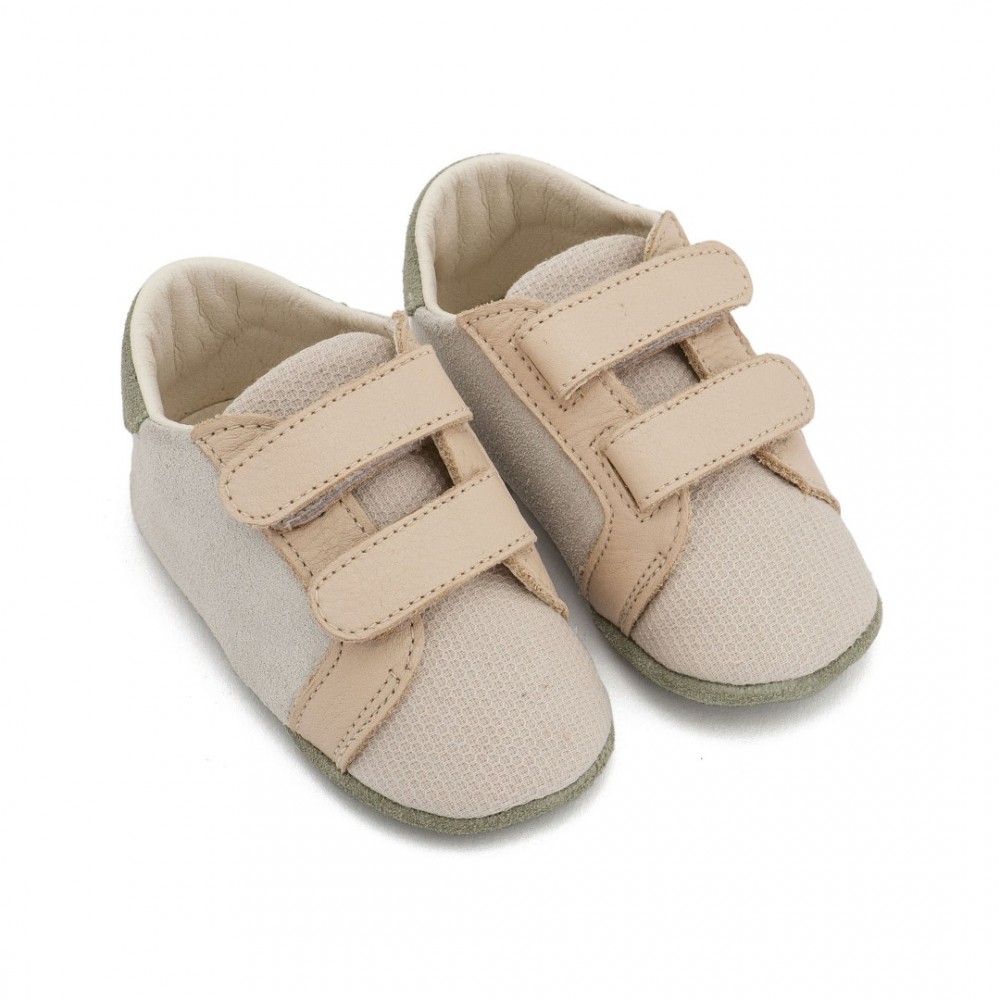 Παπούτσια Babywalker για Αγόρι 1138-1 λευκό-μπεζ-μέντα