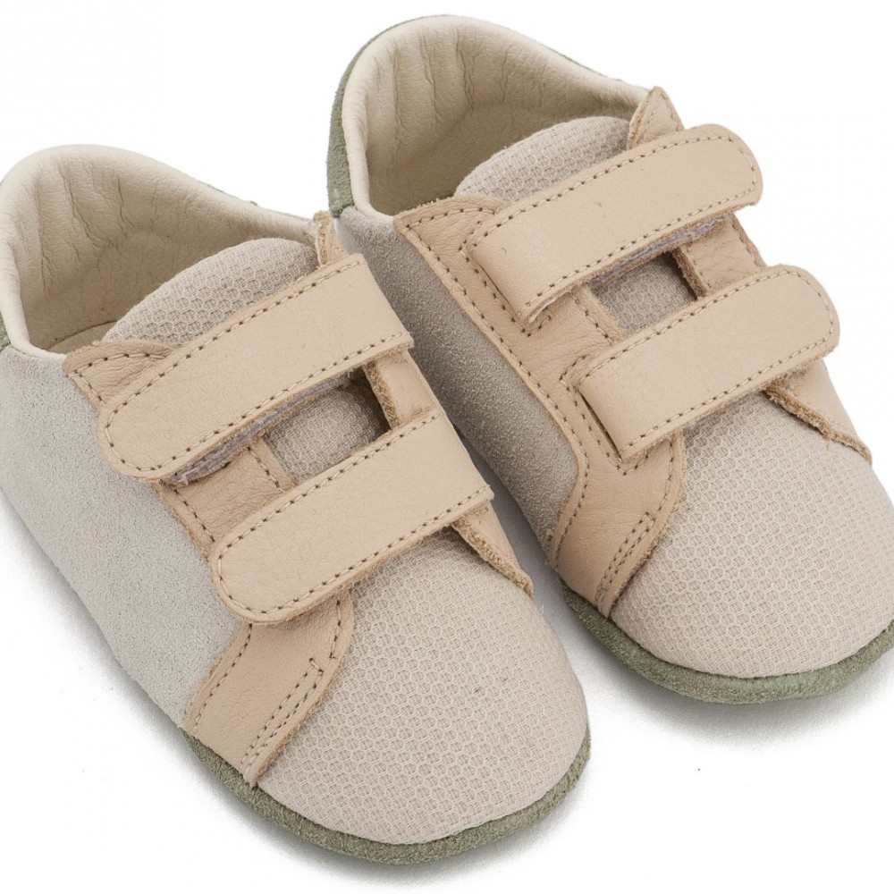 Παπούτσια Babywalker για Αγόρι 1138-1 λευκό-μπεζ-μέντα