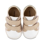 Παπούτσια Babywalker λευκό μπεζ μέντα για Αγόρι 2104