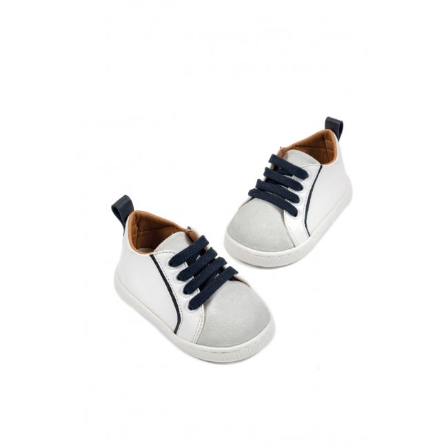 Παπούτσια Babywalker λευκό μπλε για Αγόρι - 2082