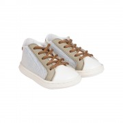 Παπούτσια Babywalker λευκό γκρι ταμπά για Αγόρι 3039-1