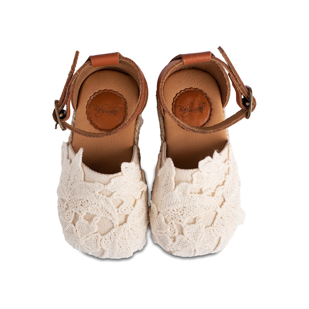 Παπούτσια Babywalker ιβουάρ ταμπά για Κορίτσι 0086