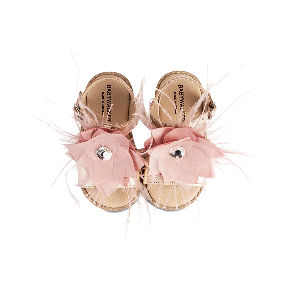 Παπούτσια Babywalker χρυσό ροζ για Κορίτσι 6101-1