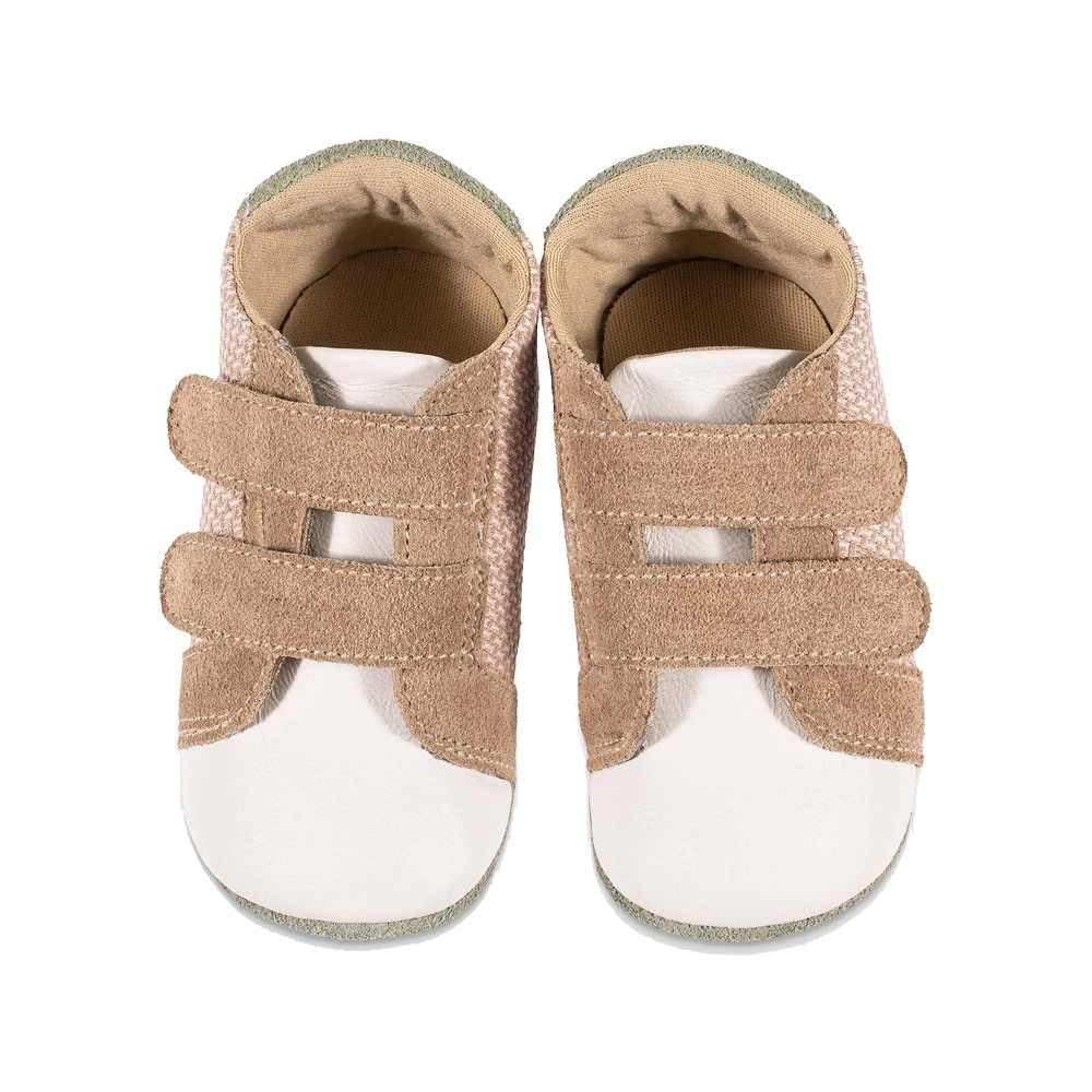 Παπούτσια Babywalker για Αγόρι 1123 λευκό - μπεζ - μέντα