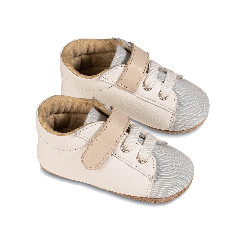 Παπούτσια Babywalker για Αγόρι 1125 λευκό-μέντα-μπεζ
