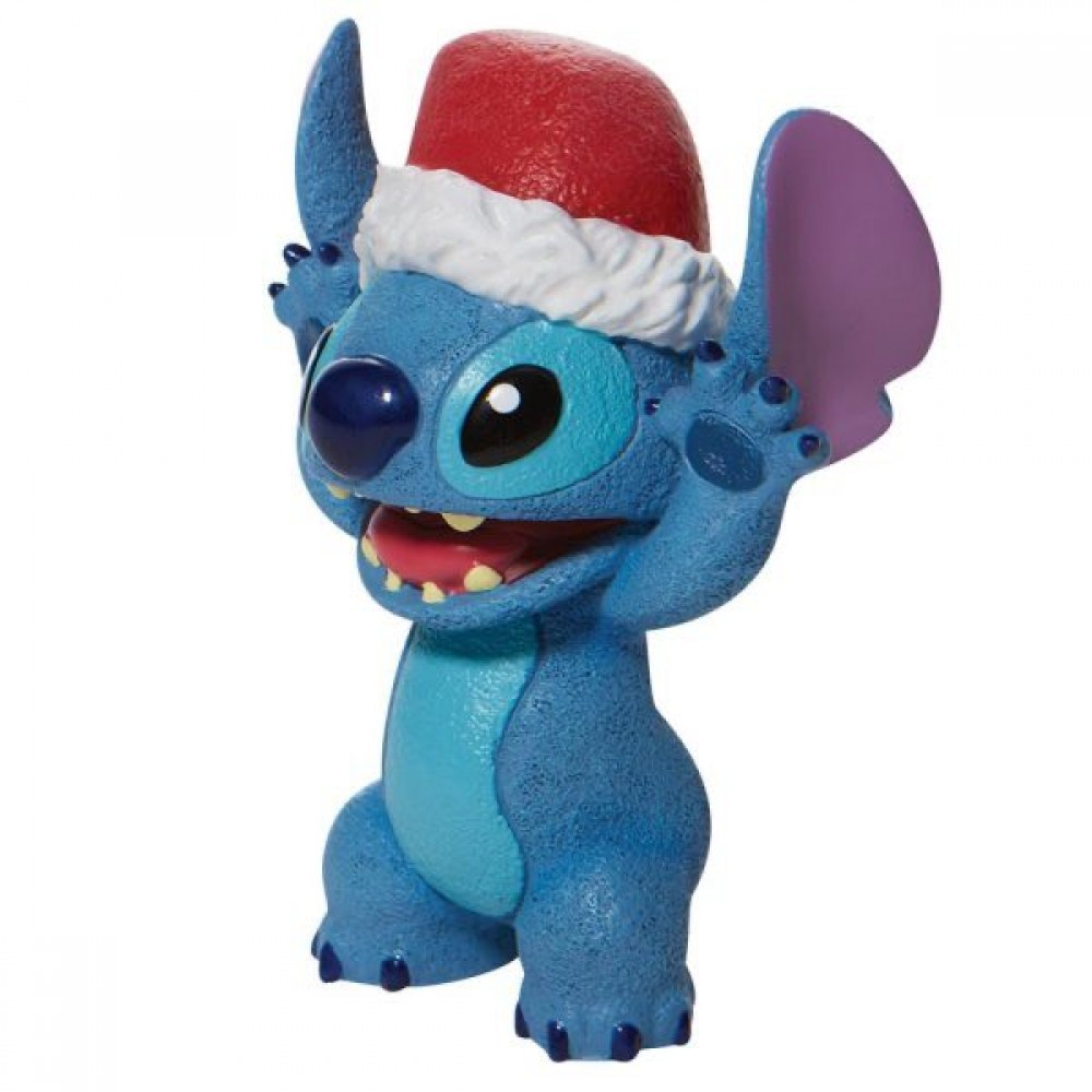 Διακοσμητική φιγούρα Stitch με καπέλο Άγιου Βασίλη 8 cm