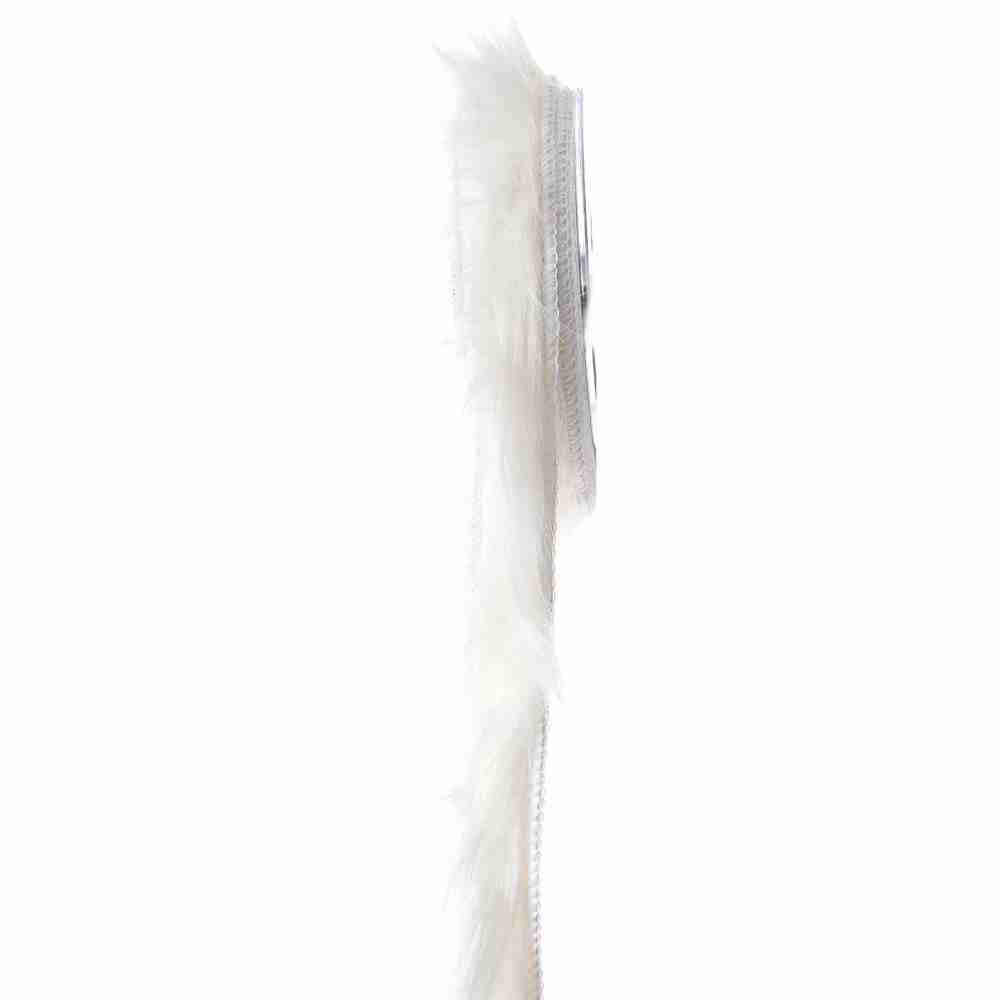 Κορδέλα γουνάκι λευκό 2.3 cm X 4.5m