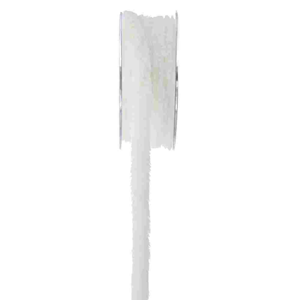 Κορδέλα γουνάκι άσπρο 0.7 cm X 10 m