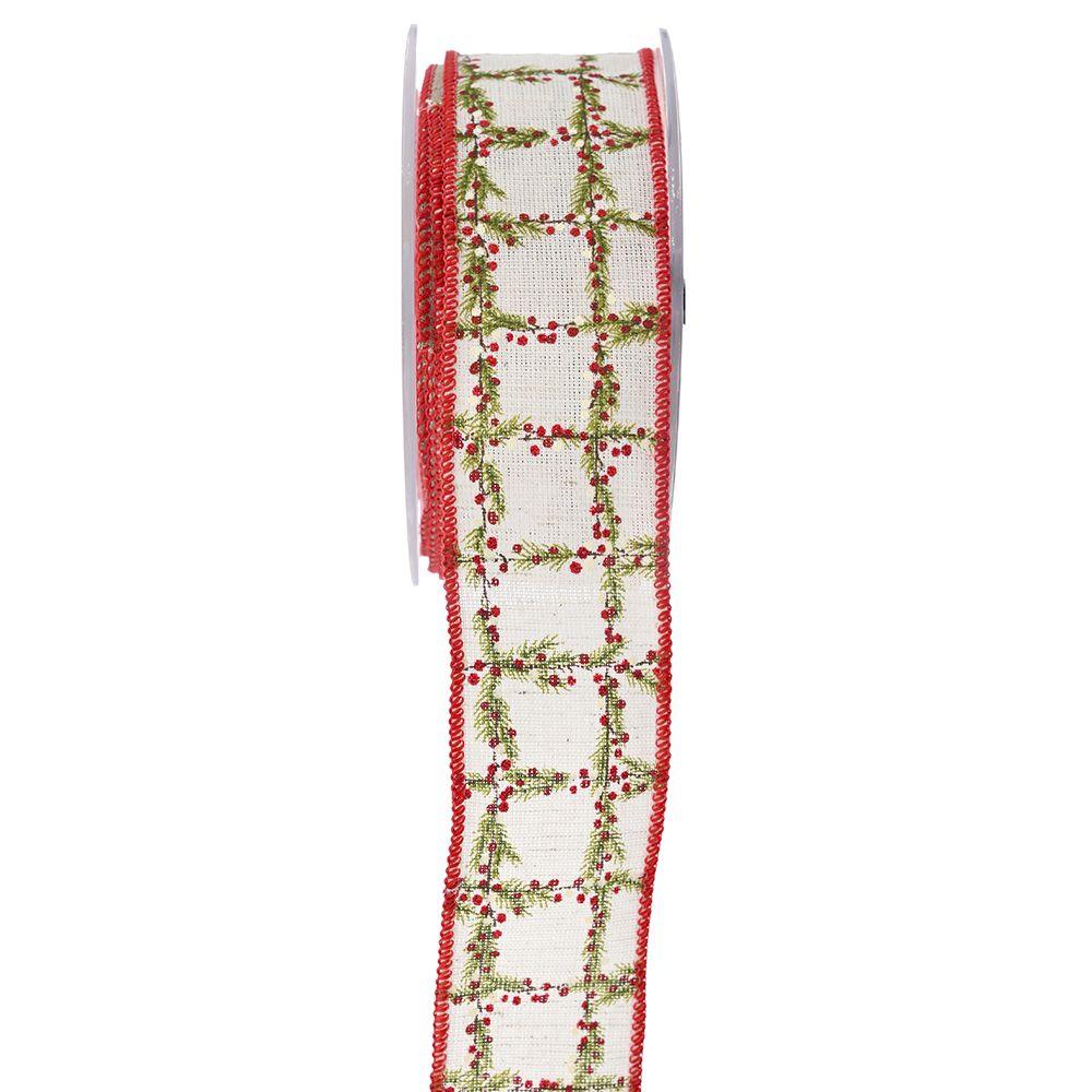 Κορδέλα  πολυεστέρας mistletoe square πολύχρωμη 9 m