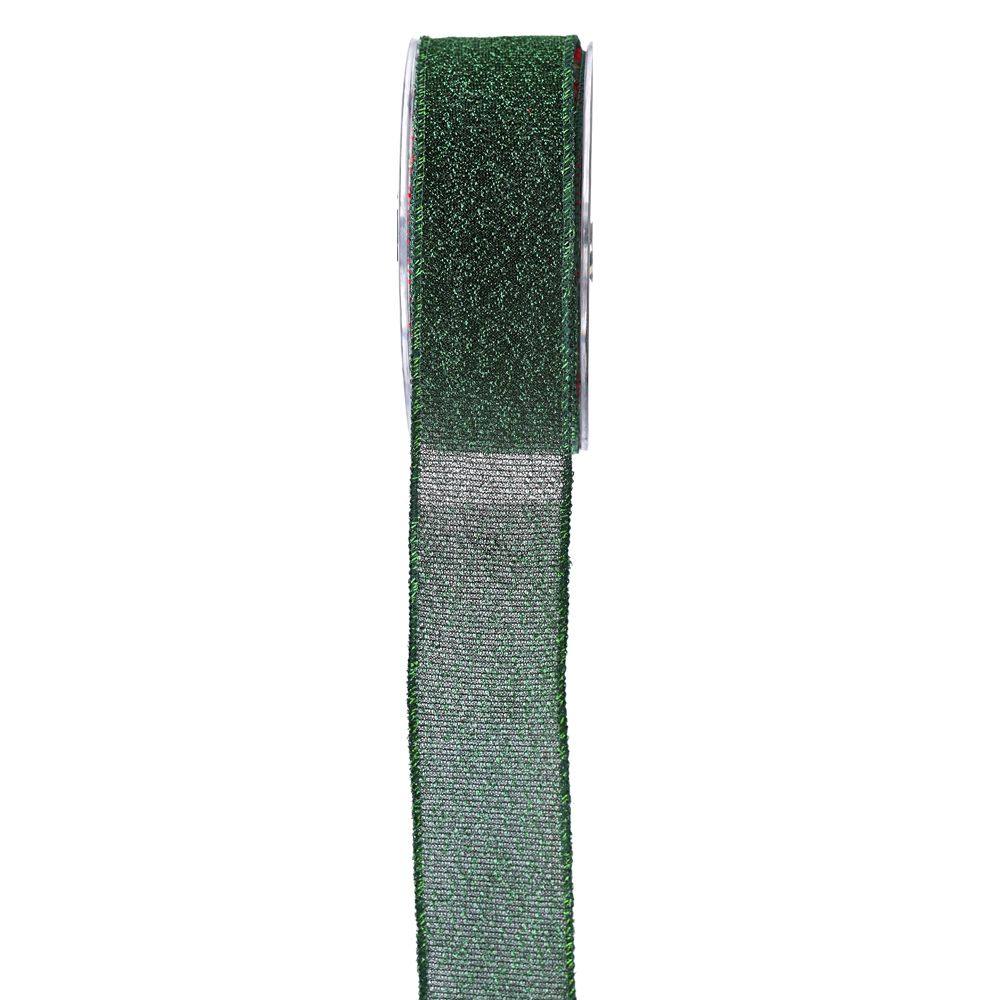 Κορδέλα πολυεστέρας-μεταλλιζέ πράσινο 4.3 cm X 9 m