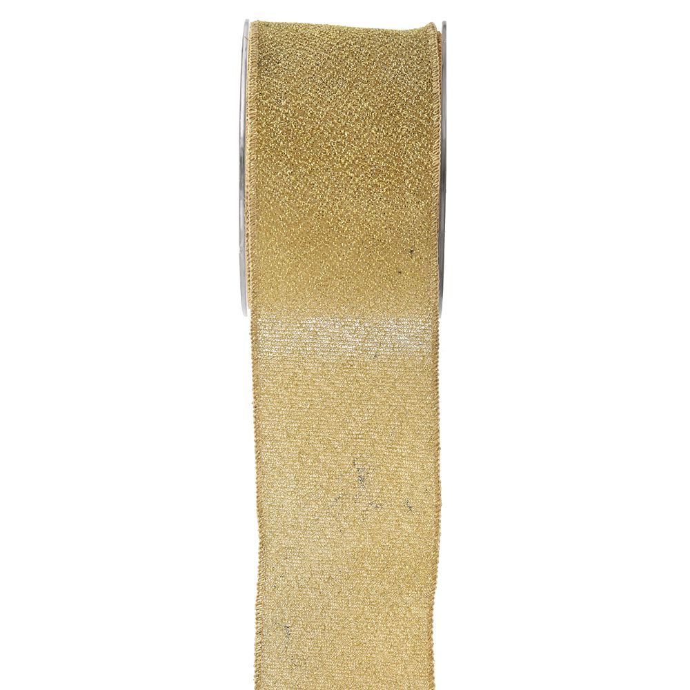 Κορδέλα πολυεστέρας-μεταλλιζέ χρυσό 7 cm X 9 m
