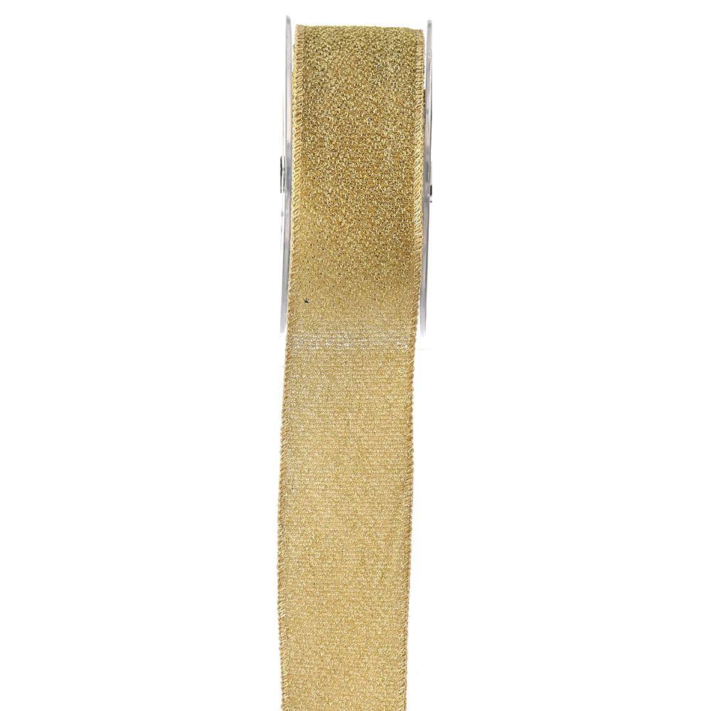 Κορδέλα πολυεστέρας-μεταλλιζέ χρυσό 4.3 cm X 9 m