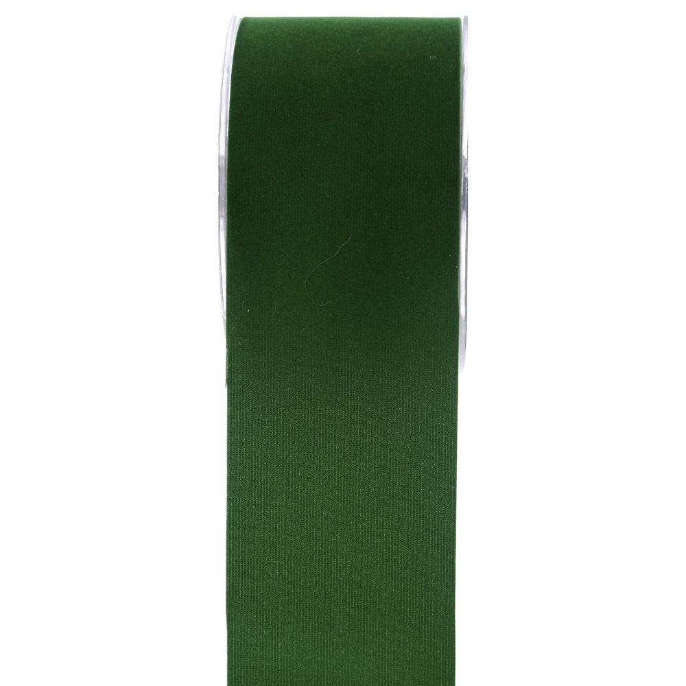 Κορδέλα βελούδο πράσινο 6.7 cm X 9 m