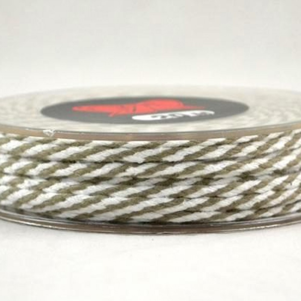 Κορδόνι βαμβάκι δίχρωμο γκρι-λευκό 4 mm X 20 m