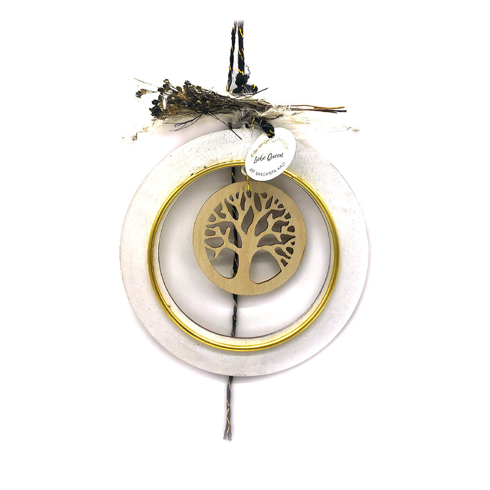 Γούρι δέντρο ζωής μέσα σε κύκλο λευκό