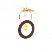 Γούρι σπιτάκι με ευχές σε κύκλο τερακότα