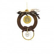 Γούρι δέντρο ζωής σε κύκλο καφέ