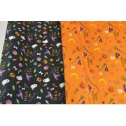 Ύφασμα Witches πορτοκαλί 48 cm x 5 m