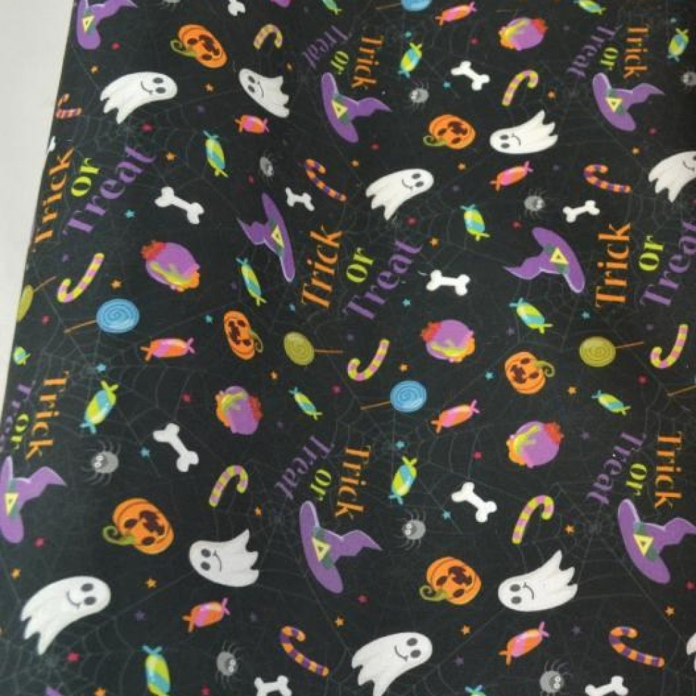 Ύφασμα Witches μαύρο 48 cm x 5 m