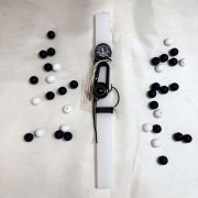 Λαμπάδα λευκή αρωματική με πυξίδα καραμπινέρ