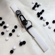 Λαμπάδα λευκή αρωματική με πυξίδα καραμπινέρ