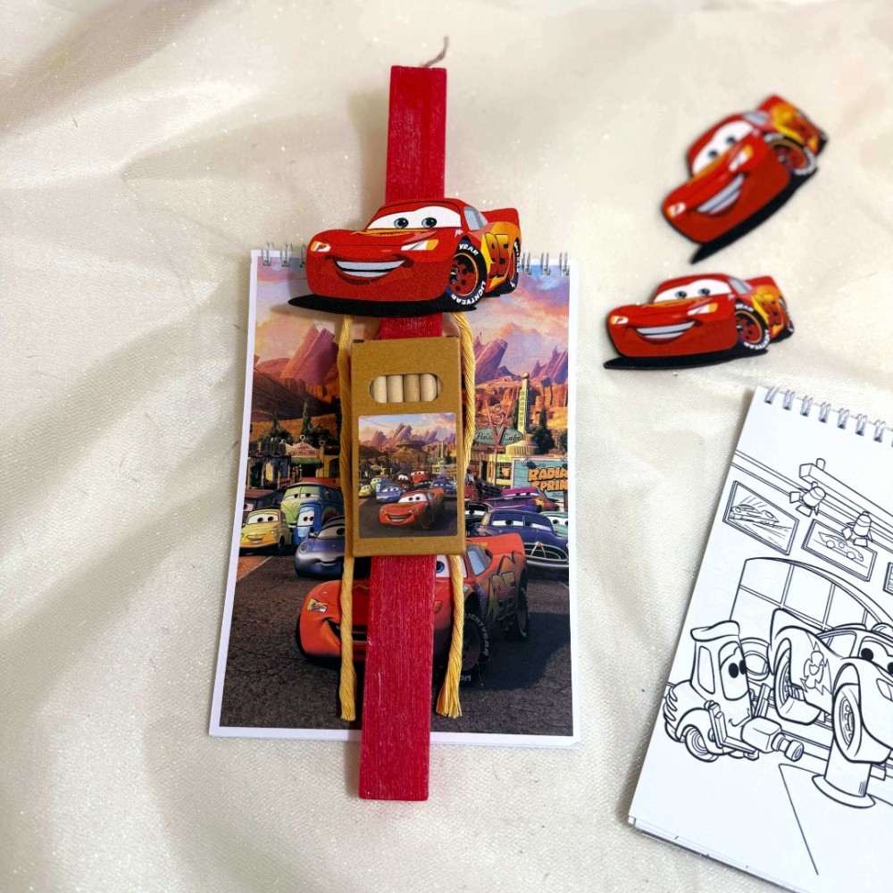 Λαμπάδα αρωματική μπλοκ ζωγραφικής αυτοκινητάκι “Lightning McQueen”