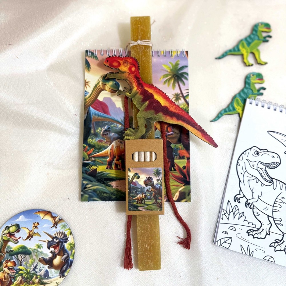 Λαμπάδα αρωματική μπλοκ ζωγραφικής δεινόσαυρος