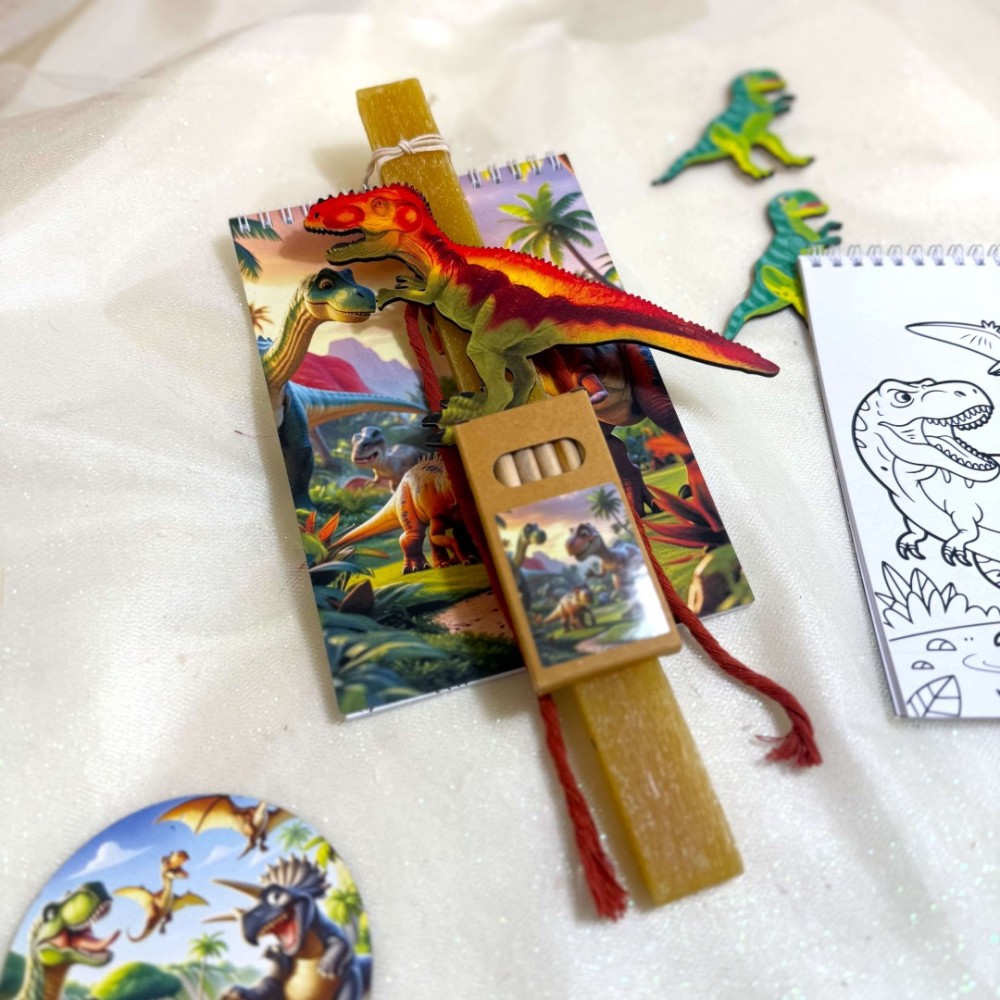 Λαμπάδα αρωματική μπλοκ ζωγραφικής δεινόσαυρος