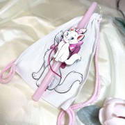 Λαμπάδα αρωματική ροζ με γατούλα και σακίδιο