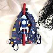 Λαμπάδα αρωματική κόκκινη με πύραυλο και σακίδιο