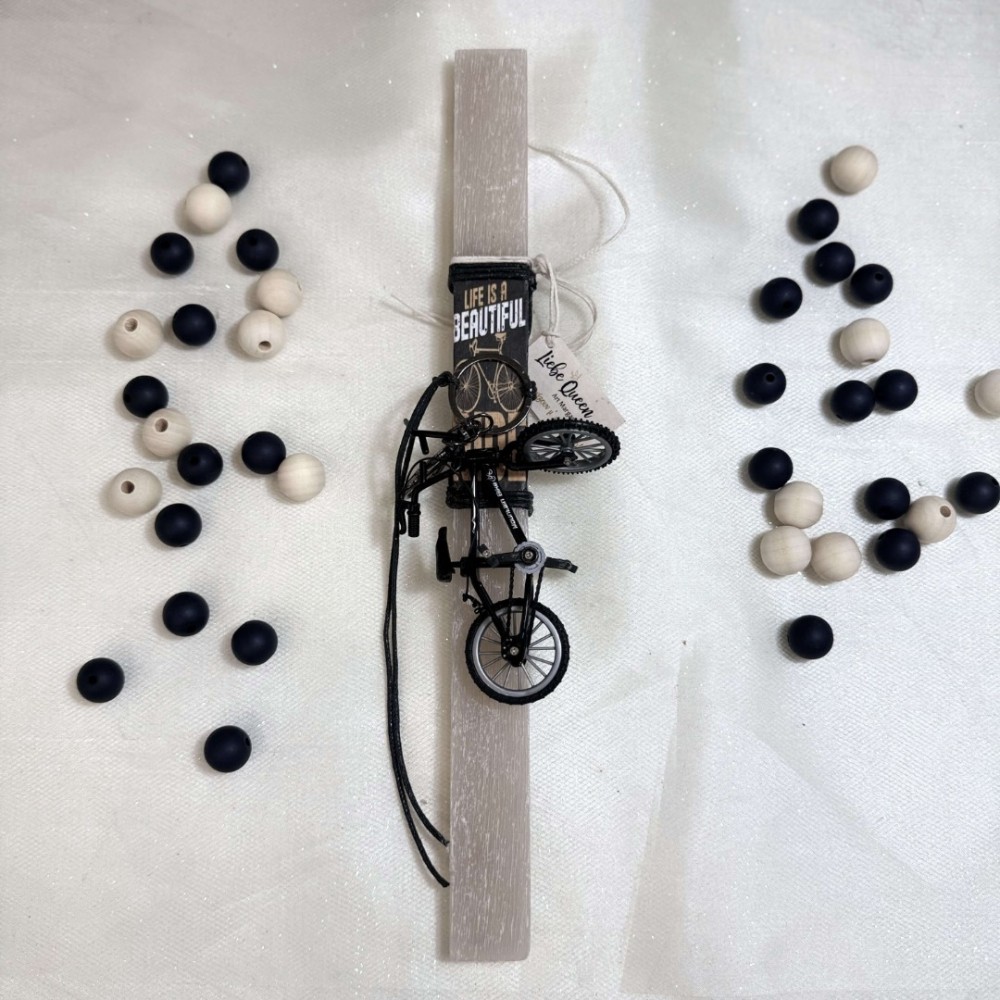 Λαμπάδα γκρι αρωματική ποδήλατο.