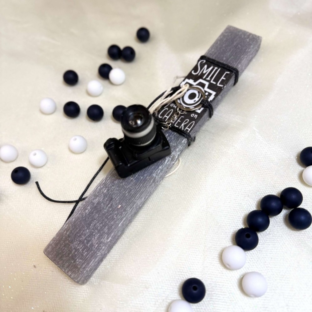 Λαμπάδα αρωματική μπρελόκ φωτογραφική μηχανή μαύρη