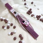 Λαμπάδα αρωματική μπρελόκ ροζ φωτογραφική μηχανή