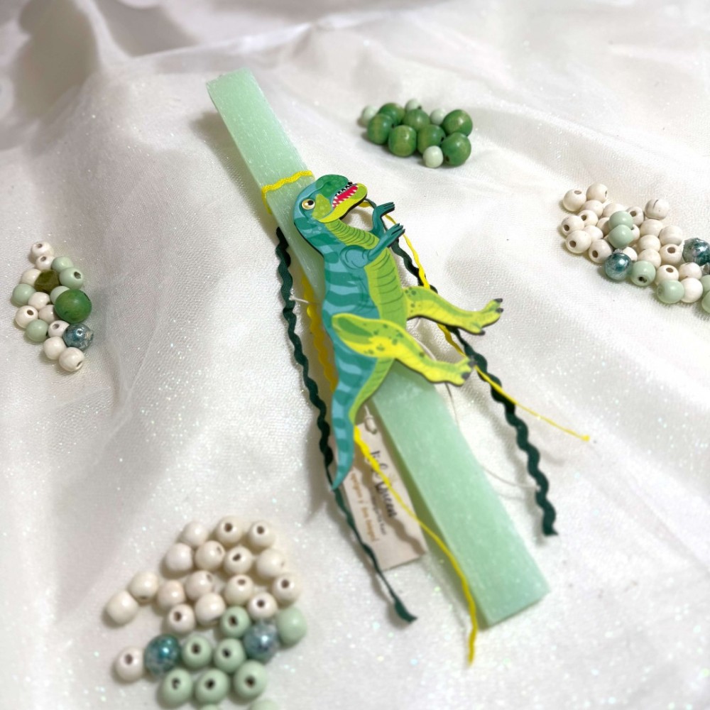 Λαμπάδα αρωματική πράσινη δεινόσαυρος