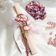 Λαμπάδα σομόν αρωματική Νεράιδα