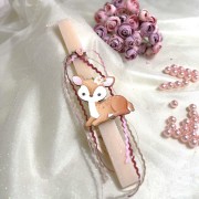 Λαμπάδα σομόν αρωματική ελαφάκι