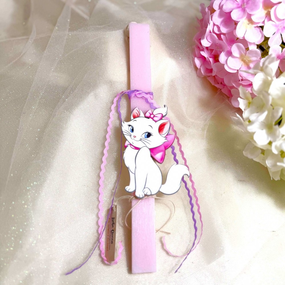 Λαμπάδα ροζ αρωματική γατούλα