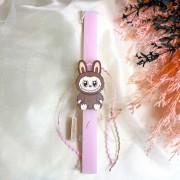 Λαμπάδα αρωματική αρκουδάκι Labubu ροζ