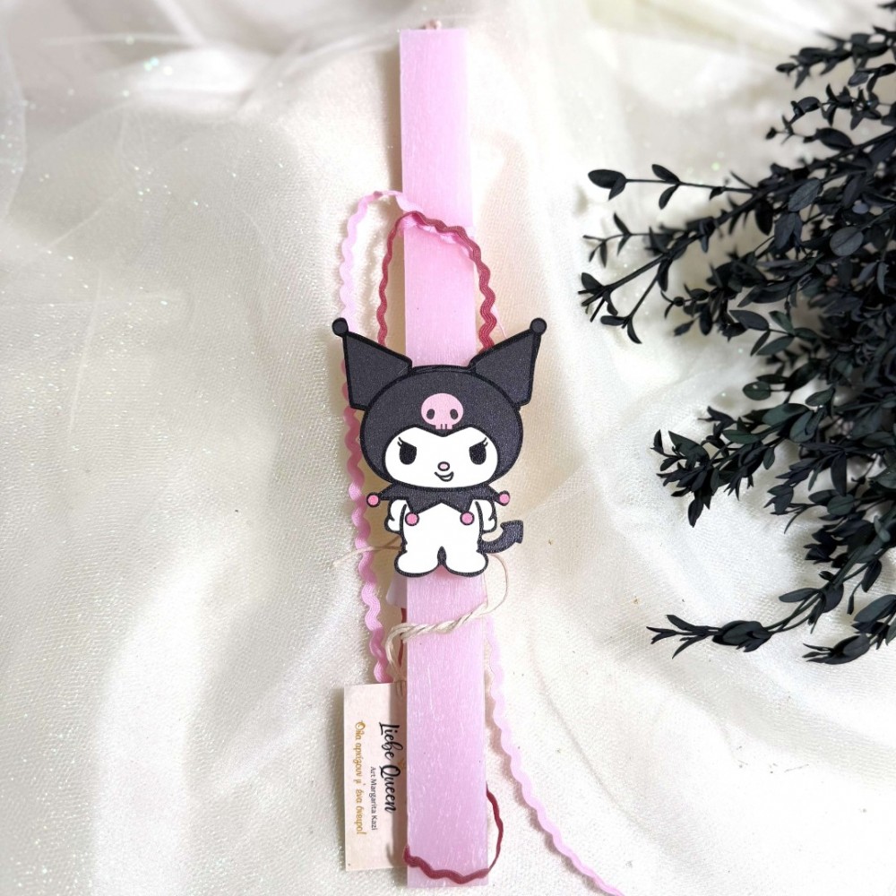 Λαμπάδα αρωματική αρκουδάκι Kuromi ροζ