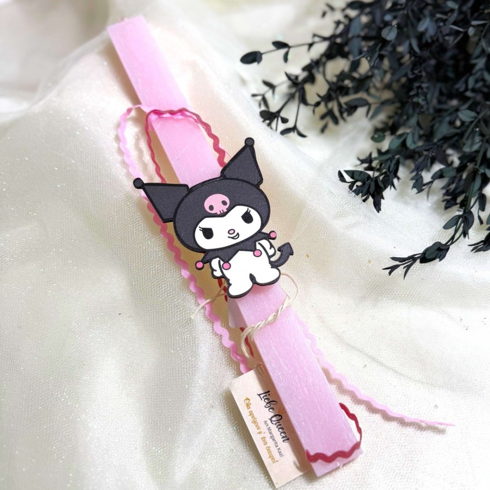 Λαμπάδα αρωματική αρκουδάκι Kuromi ροζ