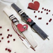 Λαμπάδες για ζευγάρι μπρελόκ καρδιά παζλ