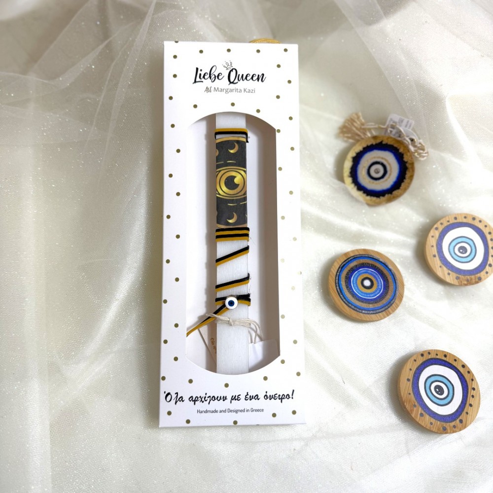 Λαμπάδα αρωματική λευκή ματόχαντρα