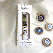 Λαμπάδα αρωματική λευκή ματόχαντρα