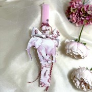 Λαμπάδα αρωματική ροζ με ελέφαντα